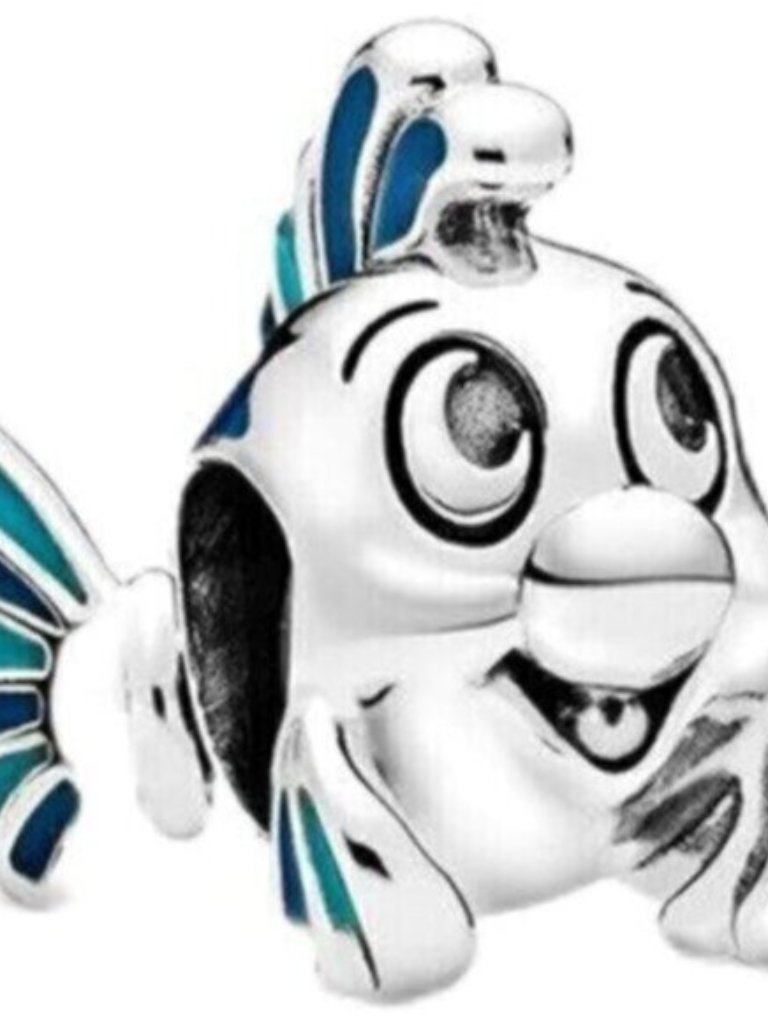 The Little Mermaid Flounder Charm, Charm Fit Pandora Bracelet S925 Silver